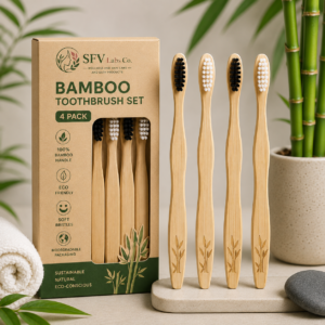 bamboo toothbrush set