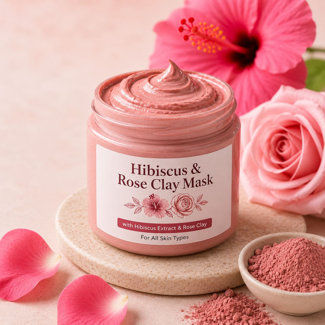 hibiscus rose clay mask hibiscus rose clay mask