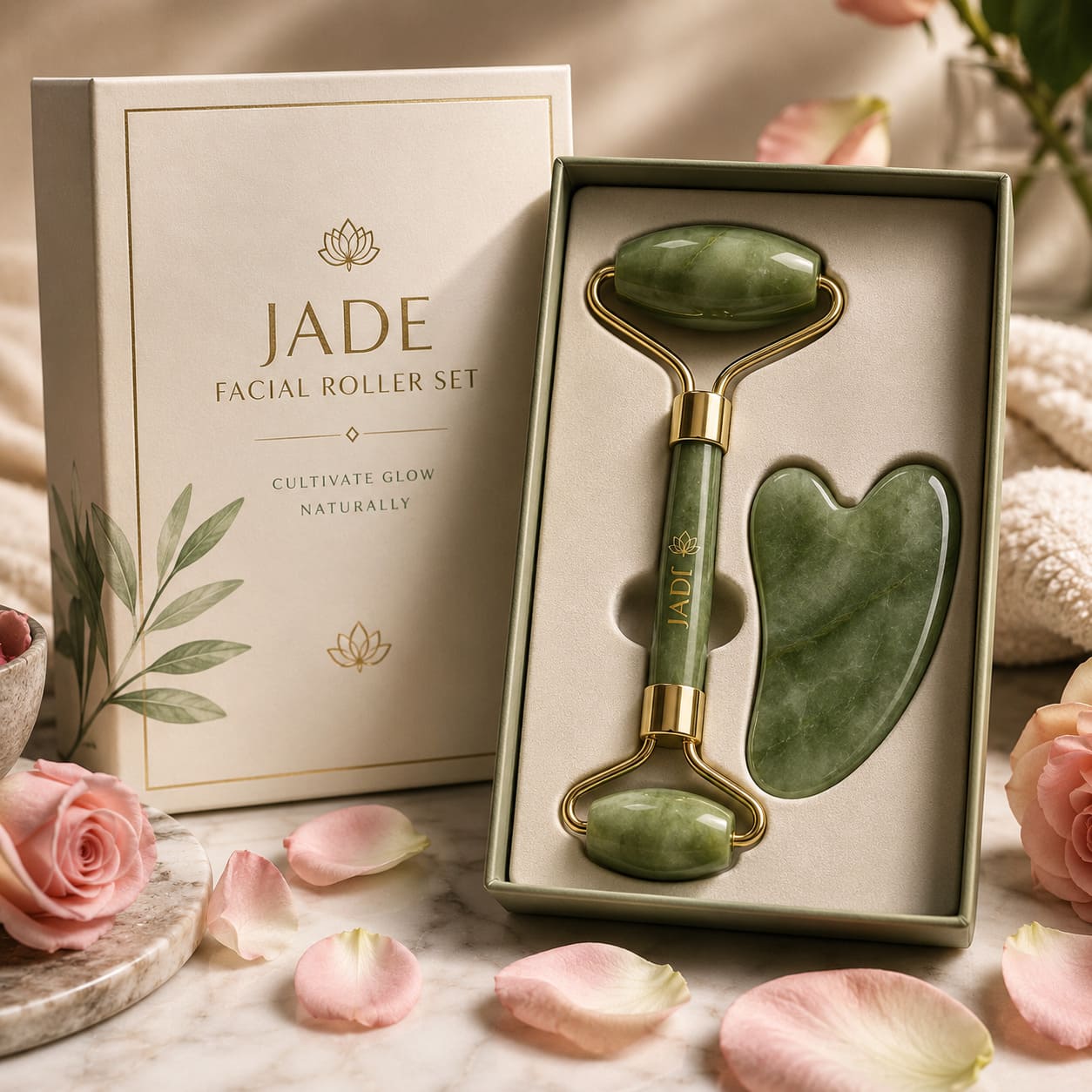 jade facial roller set jade facial roller set